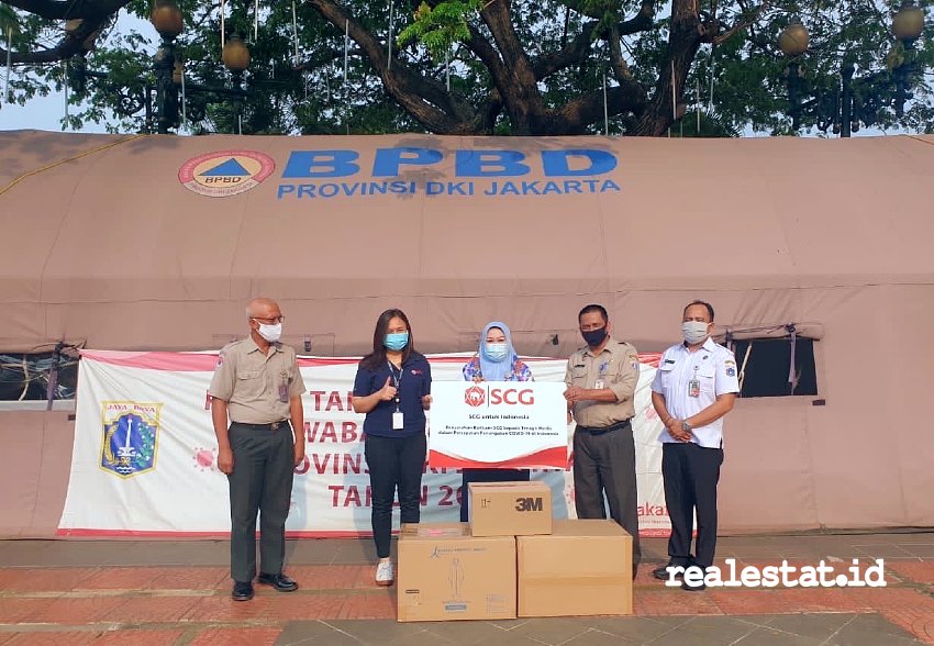 SCG #PeduliBersama donasi Alat Pelindung Diri Masker N95 realestat.id dok SCG #PeduliBersama donasi Alat Pelindung Diri Masker N95 realestat.id dok