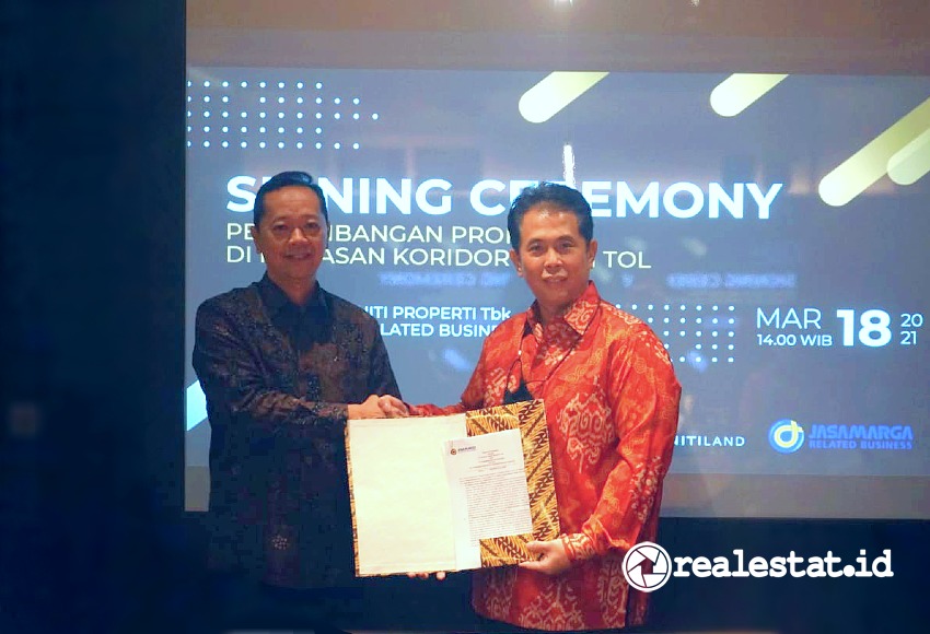 signing ceremony triniti land jasamarga related business jmrb properti koridor jalan tol realestat.id dok signing ceremony triniti land jasamarga related business jmrb properti koridor jalan tol realestat.id dok