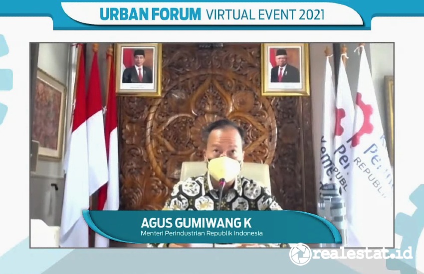 urban forum virtual event 2021 industri material kemenperin agus gumiwang realestat.id dok urban forum virtual event 2021 industri material kemenperin agus gumiwang realestat.id dok