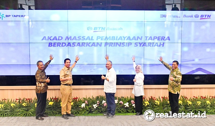 Akad Massal KPR Bank BTN Syariah BP Tapera realestat.id dok Akad Massal KPR Bank BTN Syariah BP Tapera realestat.id dok