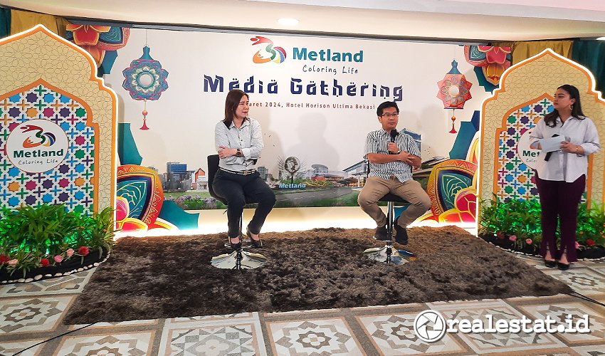 Direktur PT Metropolitan Land (Metland), Santoso saat menerangkan pendapatan unit usaha komersial-Realestat.id Direktur PT Metropolitan Land (Metland), Santoso saat menerangkan pendapatan unit usaha komersial-Realestat.id