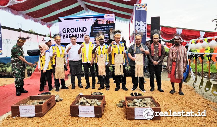 Groundbreaking Rusun ASN TNI AL DOB Papua Barat Daya Kementerian PUPR Realestat.id dok Groundbreaking Rusun ASN TNI AL DOB Papua Barat Daya Kementerian PUPR Realestat.id dok