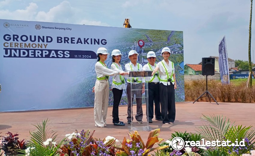 Giantara Serpong City Underpass KRL Stasiun Cicayur Realestat.id dok Giantara Serpong City Groundbreaking Underpass KRL Stasiun Cicayur Realestat.id dok