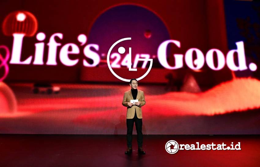 CEO LG William Cho memaparkan tema Life’s Good 24_7 with Affectionate Intelligence di perhelatan Consumer Electronics Show (CES) 2025-RealEstat.id CEO LG William Cho memaparkan tema Life’s Good 24_7 with Affectionate Intelligence di perhelatan Consumer Electronics Show (CES) 2025-RealEstat.id