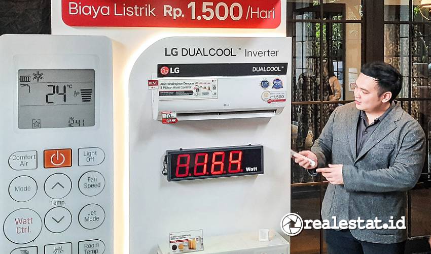 LG Dual Cool Inverter Diperkenalkan sebagai AC hemat energi karena hanya menghabiskan biaya listrik 1500 per hari-RealEstat.id-Adhitya Putra