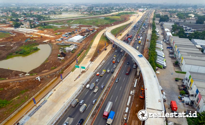 Progres akses tol langsung Paramount Petals Land Realestat.id dok