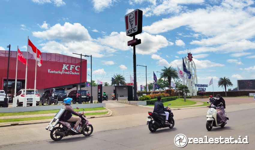 kawasan komersial commercial hub paramount petals land tangerang realestat.id dok