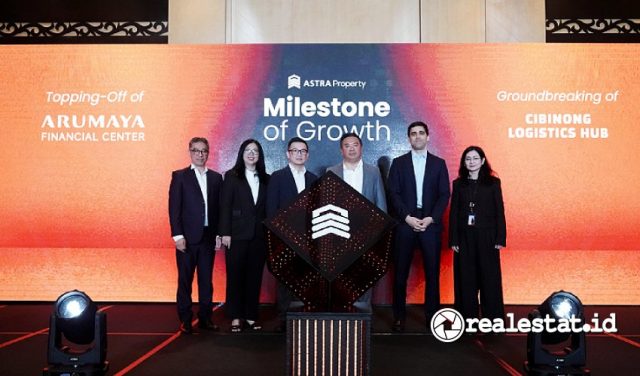 Astra Property Lakukan Topping Off Arumaya Financial Center dan Groundbreaking Cibinong Logistics Hub-RealEstat.id