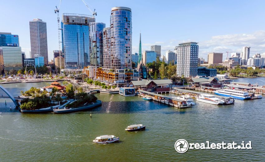 Destinasi Lokasi Wisata Elizabeth Quay Perth Australia Barat realestat.id dok